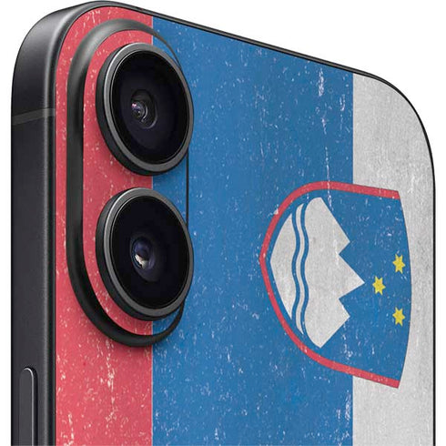Slovenia Flag Distressed iPhone 16 Plus Skin